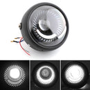 6.5'' Motorcycle Universal Blue / White LED Headlight For Cafe Racer Custom Generic