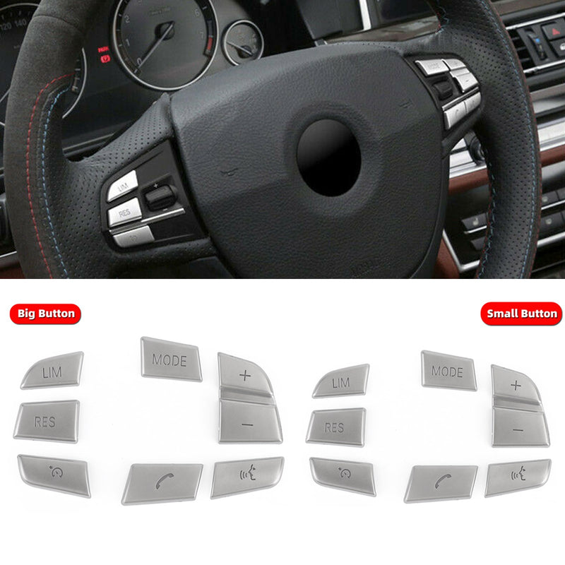 7x Inner Steering Wheel Button Trim Cover Fit For BMW X3 F25拢篓11-17拢漏X4 F26拢篓14-17拢漏 Generic