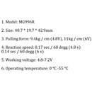 5Pcs MG996R MG996 Servo Manipulator 13kg High Torque Metal Gear Steering Servo