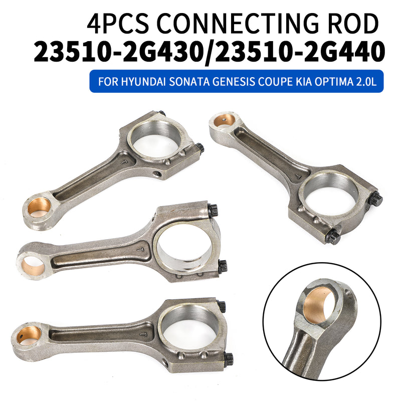 4PCS 2012-2016 Hyundai Genesis Santa Fe Kia Sorento Connecting Rod 235102G440