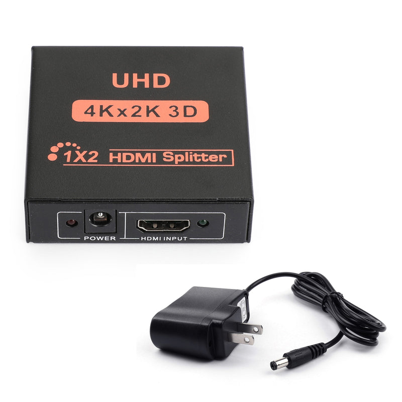 Full HD Dual Display Switcher 4K Splitter HD 1080p HDMI 1X2 Port UHD for HDTV DVD PS3 Xbox US Plug