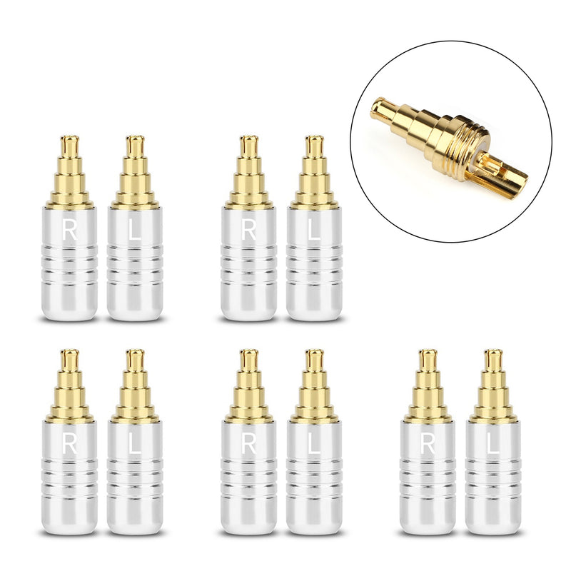 5PCS Beryllium Copper HiFi Earphone Plug Audio Connector For IE40 Pro Chrome