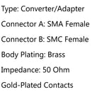 4PCS SMA Female to SMC Female Connector WIFI Antenna Adapter Converter Coaxial