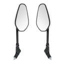 New Black Left & Right Motorcycle Cruiser Chopper Rearview Side Mirrors M10 10Mm Generic