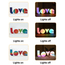 LED Rainbow Neon Sign Light 3D LOVE Bedside Night Light Wedding Party Decoration