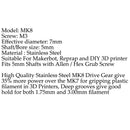 12x MK8 Steel Drive Gear Filament Pulley For 1.75/3.0mm Extruder 3D Printer