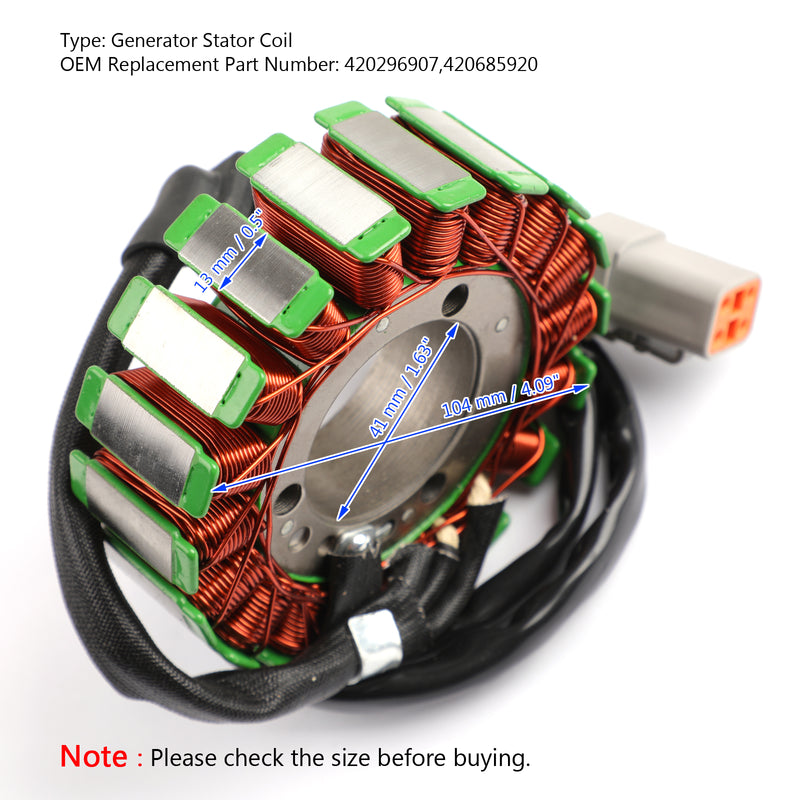 Generator Stator Coil Alternator Fit for Can-Am Outlander Renegade 450 500 570 650 800 1000 04-18