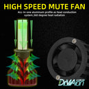 4-Sides D8 H1 200W 30000LM LED Headlight Bulbs Conversion Kit Xenon 6500K Generic