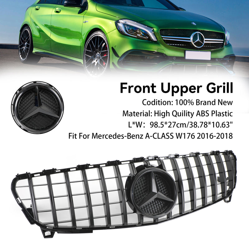 MERCEDES BENZ A CLASS W176 2016-2018 GTR Style Front Bumper Grille Grill