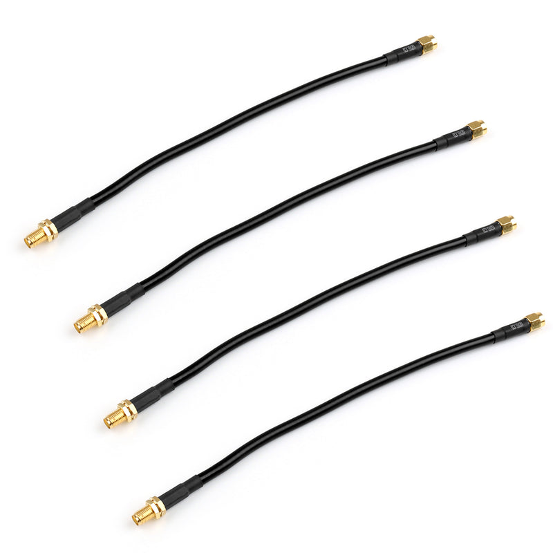 4Pcs 20cm RG58 Cable SMA Male Plug to SMA Female Jack RF Pigtail Jumper 8in