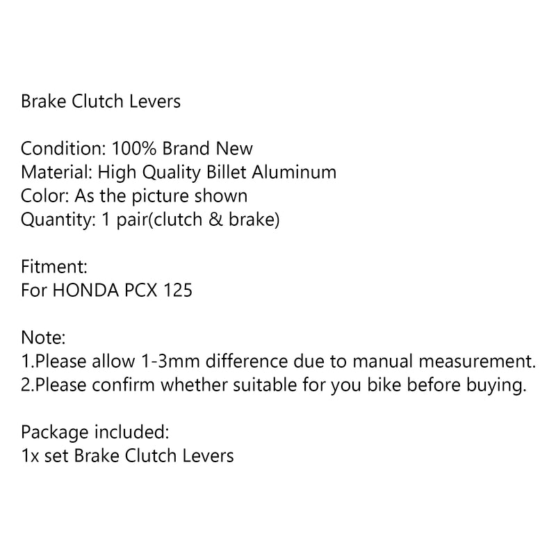Brake Clutch Levers For HONDA PCX 125 Silver Generic