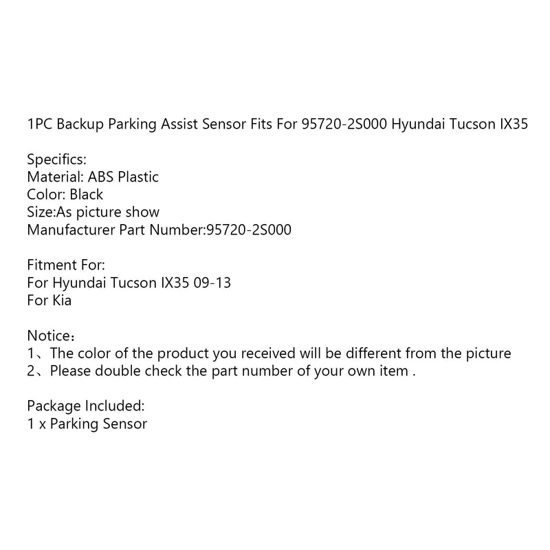1PC Backup Parking Assist Sensor Fits For 95720-2S000 Hyundai Tucson IX35 Generic