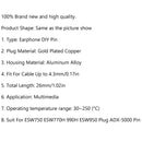 4 Pairs Earphone DIY Pin Gold Plated Audio Plug For ESW750 770H 990H 950 Silver