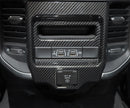 Carbon Fiber Rear Control Panel Air Vent Cover Trim For Ram 2018+ Generic