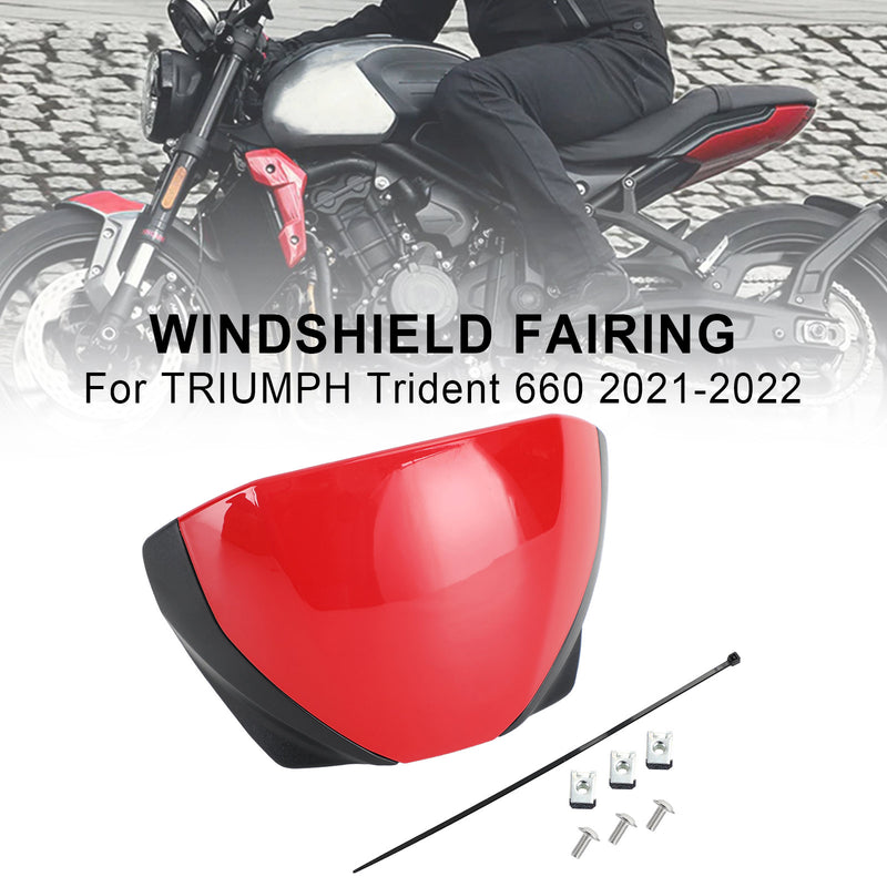 Front Screen Windshield Fairing Windscreen Deflector For Trident 660 2021+ Generic