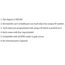 Readable RFID Tokens 125Khz EM4100 Tags ID Card Key Chain Card Access Card