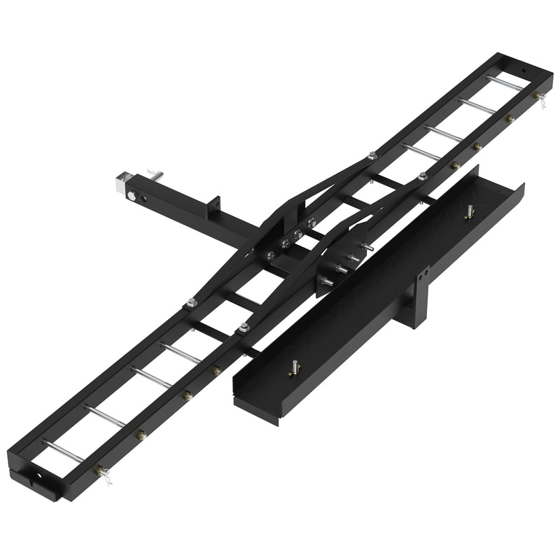 Motorcycle Scooter Dirt Bike Carrier Hauler Hitch Mount Rack With Loading Ramp Anti-Tilt Locking Device Black Motorcycle Scooter DirtBike Carrier Hauler Hitch Mount Rack Ramp Anti Tilt