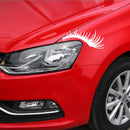 Porsche Volkswagen Beetle Black Car Headlight Eyelash Sticker Eyebrow Decal