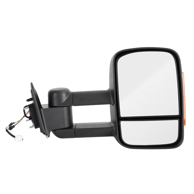 Pair of Electric Extendable Towing Mirrors for Nissan Navara NP300 2015+ Black Generic