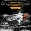 Chevrolet Malibu 2008-2012 Black Housing Clear Amber Headlights Assembly