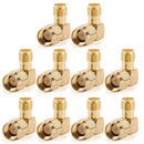 10Pcs Adapter 90¡ã RP.SMA Female Plug To SMA Male Plug Connector Right Angle M/F