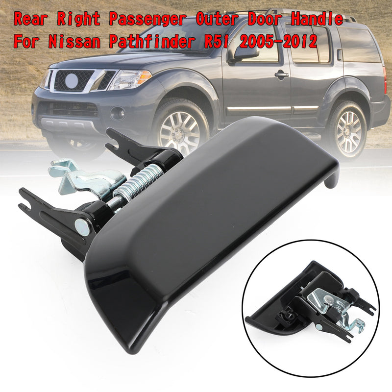 Rear Left+Right Passenger Outer Door Handle For Nissan Pathfinder R51 2005-2012 Generic