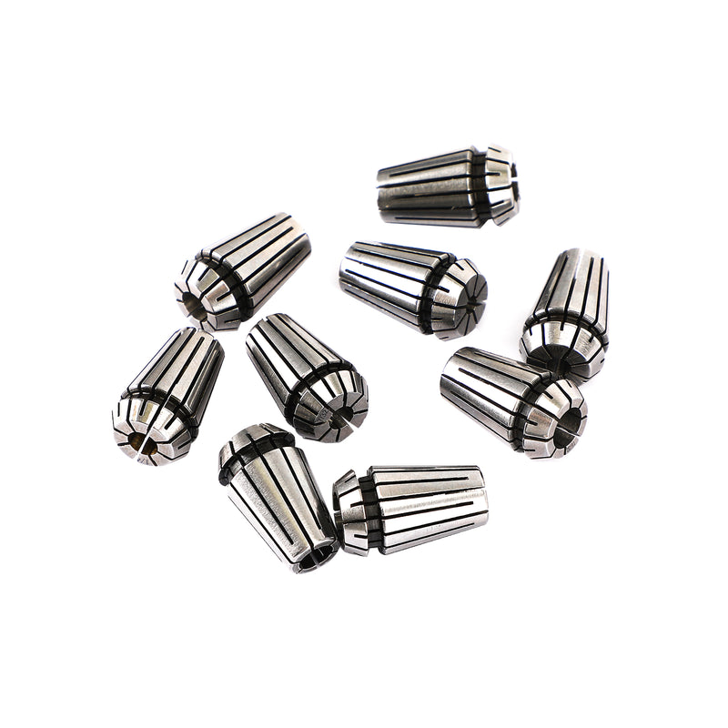 9Pcs ER16 Spring Collet 1/8"-3/8" For CNC Milling Lathe Tool Engraving Machine