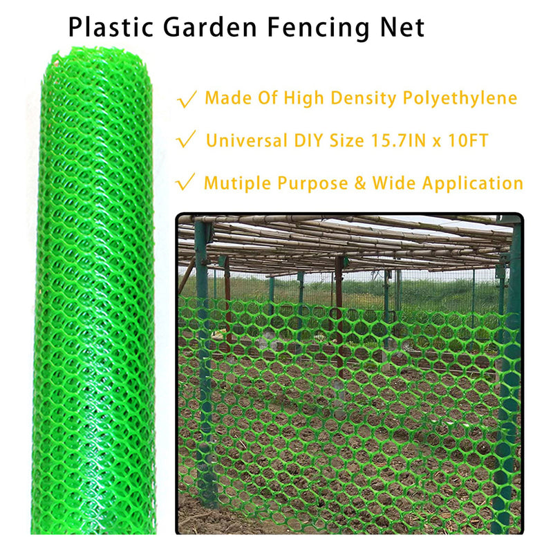 15.7IN Plastic Chicken Fence Floral Netting Mesh Garden Patio Protective Net