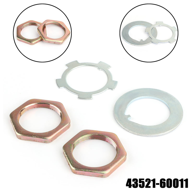 4352160011 Front Axle Hub Spindle Lock Nut Washer Kit 43521-60011 For Toyota Hiluxs Generic