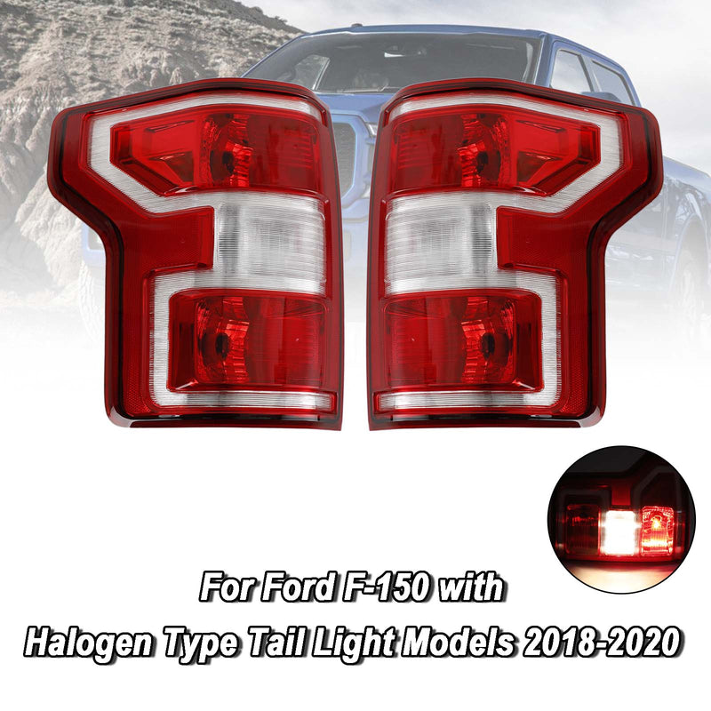 Ford F150 2018-2020 Incandescent Type Halogen Tail Light LH+RH