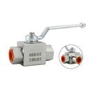 3 Way Hydraulic Ball Valve 1/4"/3/8"/1/2" NPT Female High Pressure Ball Valve