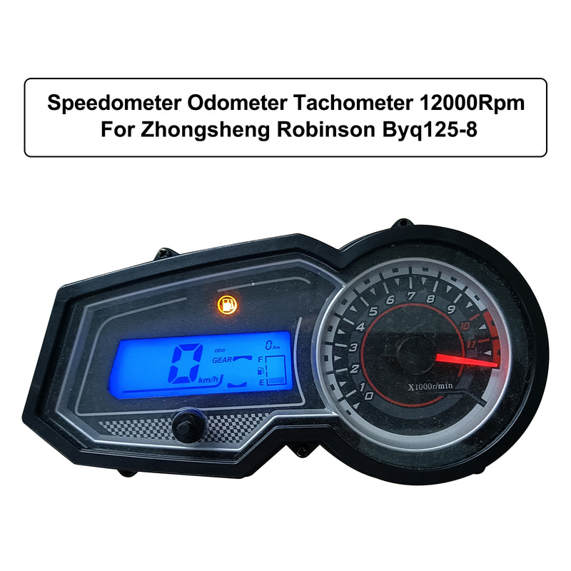 Zhongsheng Robinson Byq125-8 Speedometer Odometer Tachometer 12000Rpm