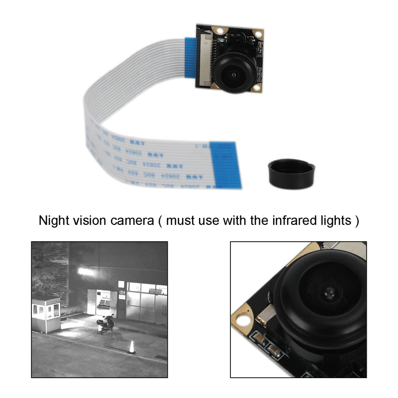 5Mp 130-220 Degree Night Infrared Light Vision Camera For Raspberry Pi 4B 3B+ 3B