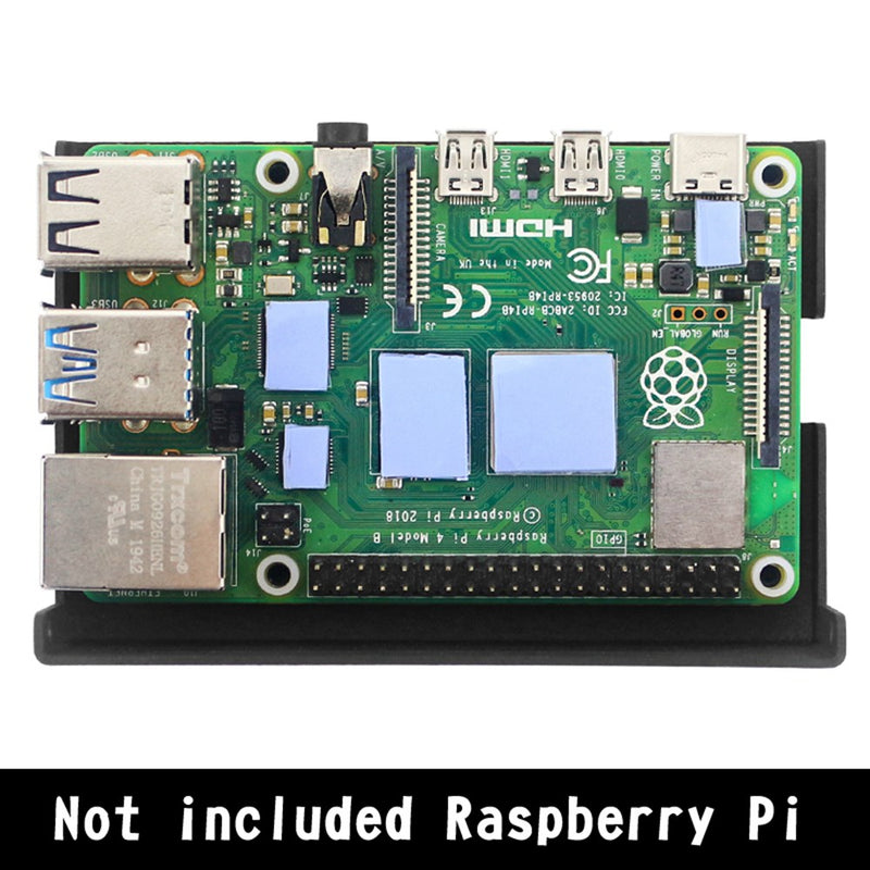 3.5 In Display Aluminum Alloy Case + LCD Screen Fit for Raspberry Pi 4 Model B