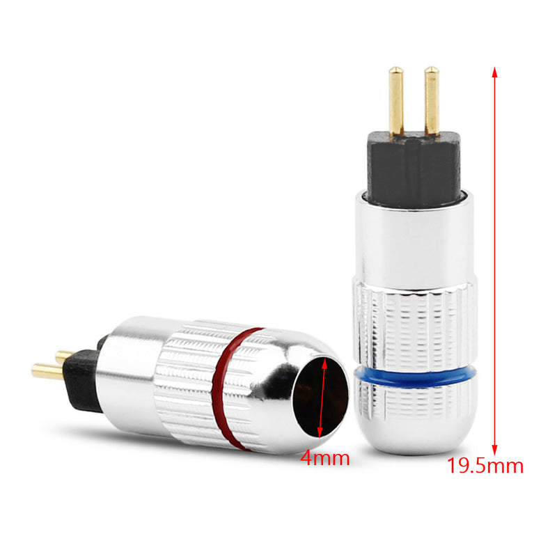 5PCS Earphone Pin 0.78mm DIY Plug Audio Connector For UM3X W4R UE18 UE11 Chrome