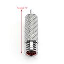 4PCS Silver Carbon Fiber Rhodium-Plated RCA Audio Plug Speaker Connector Silver