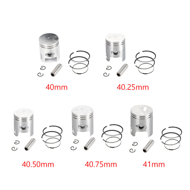 Piston Ring Pin Clip Kit For Can-Am Mini Ds Quest 50 2002-2006 STD(40mm)0.25MM(40.25mm)0.50MM(40.50mm)0.75MM(40.75mm)1.00MM(41mm)Bore Size Generic