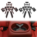 Door Mats Cup Holder Non-Slip Pads For  Charger 2015-2019 Red