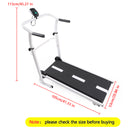 Folding Manual Treadmill Working Machine Cardio Fitness Exercise Incline Home