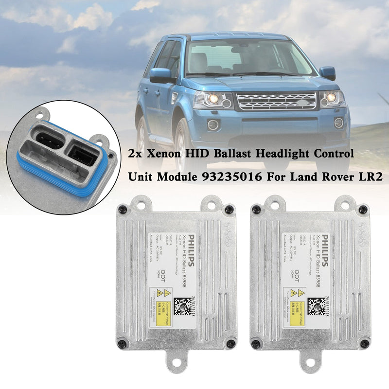 2x Land Rover LR2 Xenon HID Ballast Headlight Control Unit Module 93235016