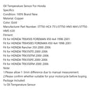 Oil Temperature Sensor 37750-HC4-751 for Honda TRX450S TRX450ES Rancher 350 Generic