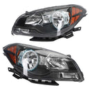 Chevrolet Malibu 2008-2012 Black Housing Clear Amber Headlights Assembly