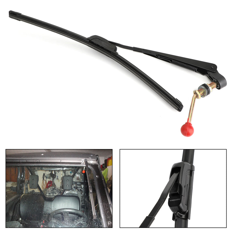 UTV Manual Hand Operated Windshield Wiper Rubber Blade for Can am Polaris Ranger