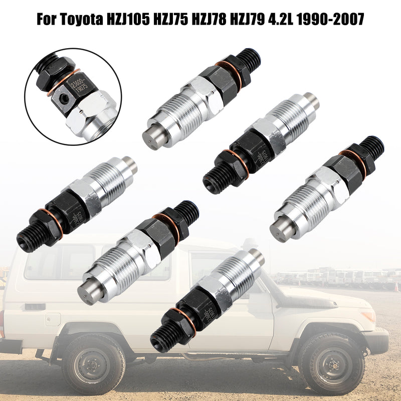 1990-2007 Toyota HZJ105 HZJ75 HZJ78 HZJ79 6PCS Fuel Injectors 23600-19075 Fedex Express