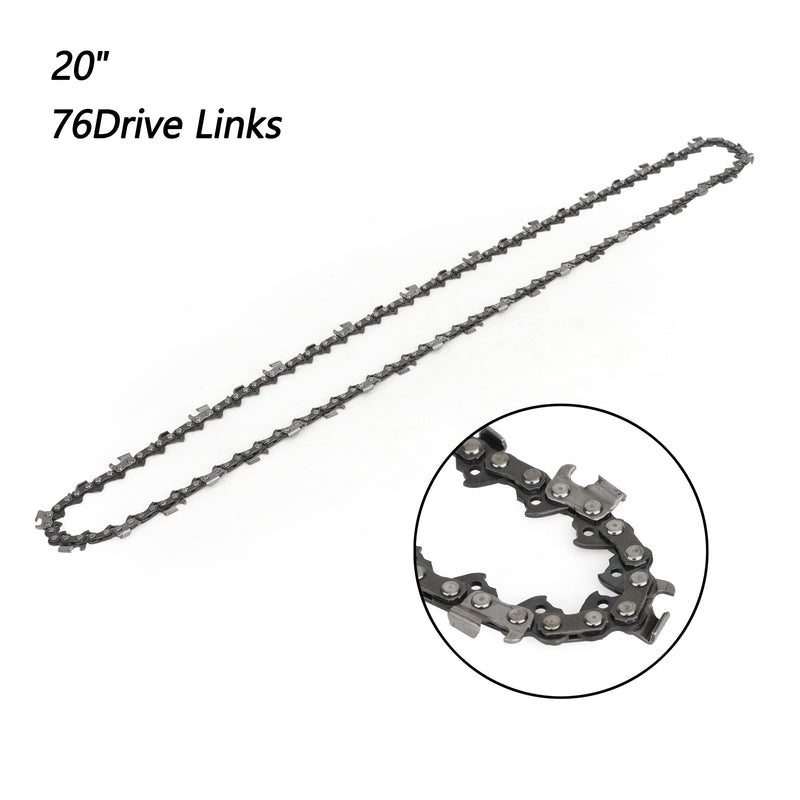 20'' Chainsaw Saw Chain 325 pitch .058 gauge 76DL Drive Links Spare Replacement