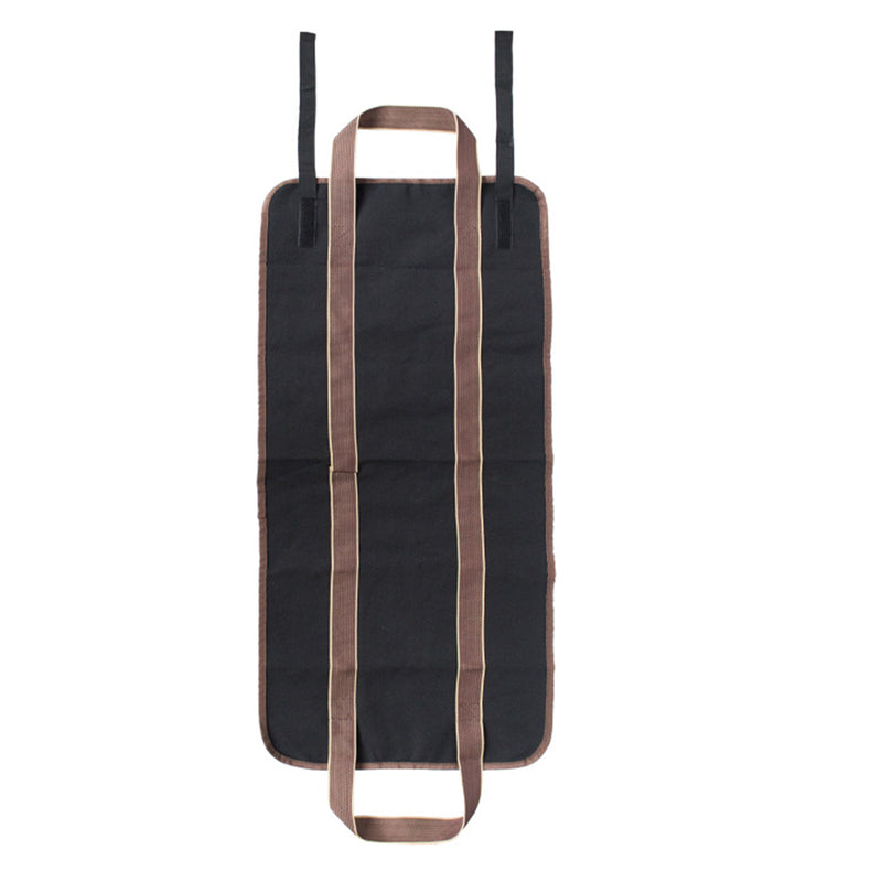 Firewood Log Carrier Bag Wood Holder Storage Portable Outdoor Carrying Bag Black