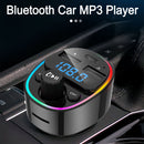 Handsfree Type-c Dual USB Charger FM Transmitter Bluetooth 5.0 U Disk TF Card