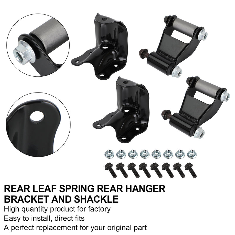2PCS Ford Ranger Mazda Rear Leaf Spring Rear Hanger Bracket and Shackle Kit