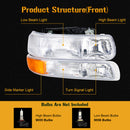 Chevrolet Silverado 99-02/Tahoe Suburban 00-06 Headlights Assembly+Bumper Signal Lamps