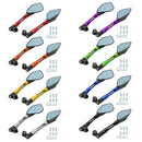 Universal CNC Aluminum Motorcycle Handlebar Rear View Mirrors Blue Anti-glare Mirror for Honda for Yamaha for Suzuki Generic